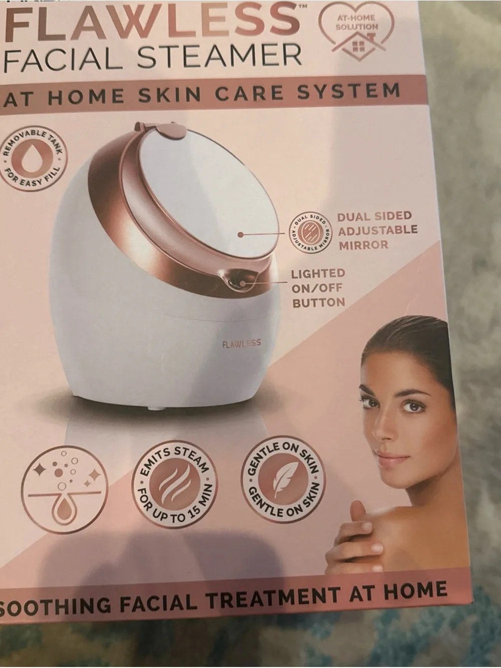 Flawless Facial Steamer - Pink/White